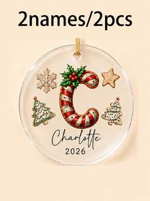 Custom Large Christmas Initial Hanging Decor, Holiday Cookie Letter Wall Hanging Decoration, Personalized Name Tree Pendant, Suitable For Holiday Home Decor, Custom 2026 Gift For Family And Friends, Customizable A-Z Christmas Decoration, Room Decor, Commemorative Gift, Family Gift - Style C - View 27
