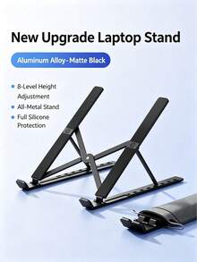 HP ZJ20 Portable Foldable Laptop Stand Vertical Computer Support Bracket Aluminum Alloy Heat Dissipation Stand 6-Level Adjustable Height Base Lightweight Storage Universal For Office And Home - View 12