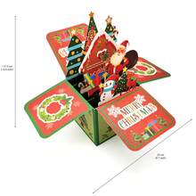 6/3pcs Handmade 3D Pop-Up Christmas Card Set, Santa Claus Merry Christmas Greeting Cards With Envelopes And Blank Message Space, Colorful Holiday Scene Pop-Up Cards, Suitable For All Recipients, Perfect Christmas Holiday Gift, Christmas Stocking Stuffer - Santa Claus - View 9