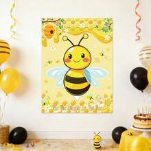 Bee Pin Game, Includes Blindfold And Sticker Pins, Fun Birthday Party Activity, Bee Theme Baby Shower Decoration - Multicolor - View 4