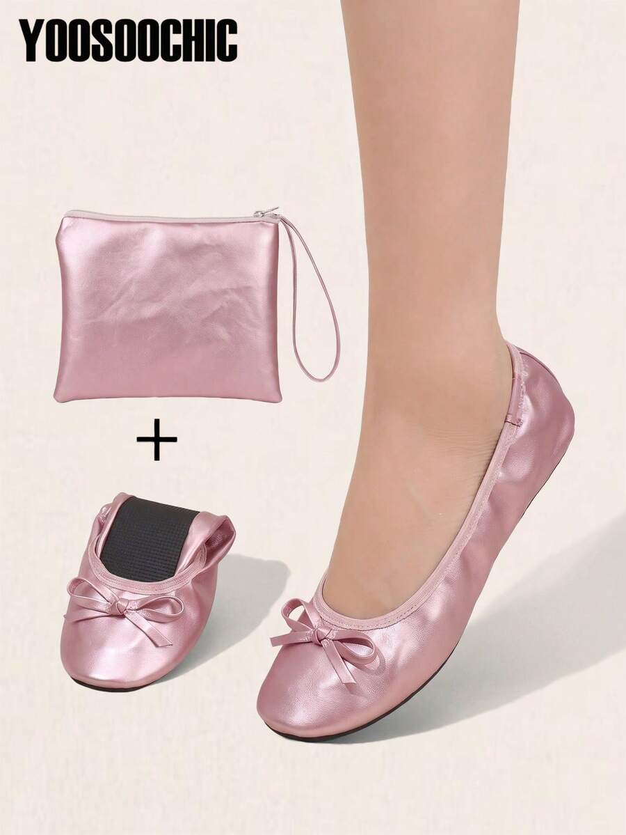 Women's Fashion Casual Soft Comfortable Versatile Indoor Foldable Lightweight Slip-On Dance Shoes