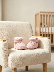 Infant Boots, Warm And Comfortable Infant Socks And Shoes, Easy To Put On And Take Off, Soft Non-Slip Adjustable Newborn Boots - Pink - View 7