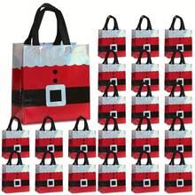 55pcs Set (5pcs Gift Bags + 50pcs Tags) Christmas Gift Bags, Handle Gift Packaging Bags, Santa Claus Design, Party Tote Gift Bags - Multicolor - View 6