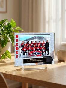 1pc Custom Photo And Text Sports Sponsor Plaque, Gift, Team Awards,Competition Championship Prize Keepsake Gift - Multicolor - View 12