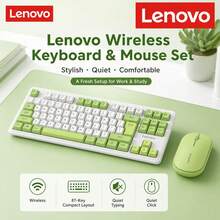 1 Set Lenovo X5K-X5M Silent 2.4G Wireless Keyboard And Mouse Combo, Ultra-Thin Ergonomic Design, Stable Signal, With Mini Receiver, Suitable For Daily Office Typing, Home Use And Casual Gaming Laptop PC - View 4