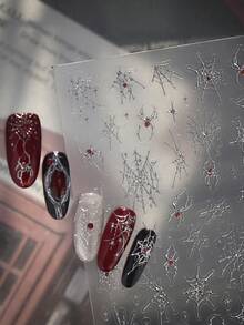 Halloween New 1PC 3D Nail Stickers Cute Ghost Pumpkin Spider Bat Nail Art DIY Decoration - Multicolor - View 4