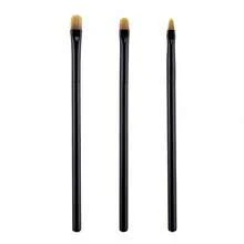 3pcs Black Premium Synthetic Flat Concealer Brushes, Suitable For Covering Under Eye Bags, Travel Makeup Brush Set, Can Precisely Cover Facial Contours And Dullness Mixed Brush - Multicolor - View 8