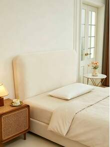 1PC Super Soft (300GSM) Bed Head Cover, High Elasticity Protection Against Pet Dirt And Scratching, Easy Installation, Machine Washable, Suitable For All Seasons And Various Occasions Holiday Decoration - White - View 1