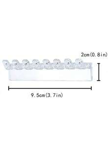 1Pack Wall-Mounted Transparent Acrylic Keychains Organizer Hooks -Plastic Wall-Hanging Hooks Suitable For Keychains - Space-Saving Storage - Multicolor - View 5