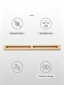 Minimalist Wooden Wall-Mounted Glasses Holder, Vertical Space-Saving, Fashionable Eyewear Storage Rack, No Drilling Required, Suitable For Home, Office, Entryway, Gift For Glasses Wearers, Retail Display Accessory - Multicolor - View 6