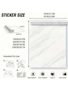 1 Roll Self‑Adhesive Kitchen Sticker, Heat‑Resistant Wall Liner, Water‑Repellent & Stain‑Resistant Wallpaper For Drawer, Under‑Sink, Backsplash, Wall Decor, Home Renovation - Multicolor - View 5