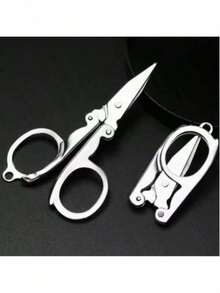 1 Set Foldable Portable Scissors (Buy 1 Pair Get 1 Random Tassel Accessory), Suitable For Home Thread, Office Supplies, Craft Paper Cutting, Sewing And Cutting (Minor Scratches Are Normal Use, Not Quality Issues), Back To School/Halloween/Christmas Essential - Scissors + Random Tassel Accessories - View 6