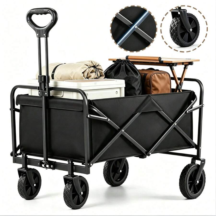Carts & Wagons, Shopping Trolleys - [5-inch Wheel Flat-fold Type]80L - View 1
