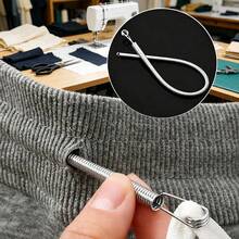 5pcs Spring-Loaded Flexible Drawstring Replacement Tool | 2-In-1 Elastic Band Threader, Suitable For Pants, Sweatshirts And Skirts | Home Essential Set, Includes Threader, No-Sewing DIY Helper | Suitable As Christmas Gift For Women (Steel Spring, Bendable Guide Head), Available In 5pcs Or 1pc Set - Stainless Steel - View 2