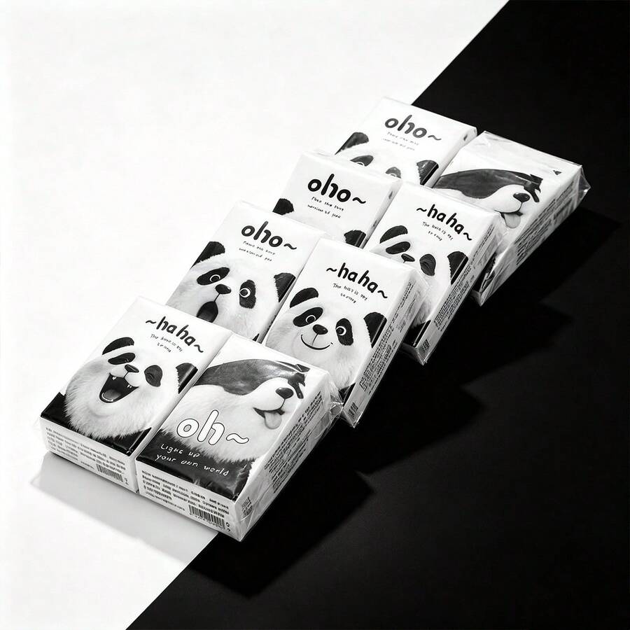 1/2/4/6/9/18 Packs Of Panda Baby Cartoon Pattern Tissues, Portable Small Packs Of Tissues, Student Special Handkerchief Tissues, For Work, Business Trips Travel, And Outdoor.[Random Style] - Multicolor - View 1