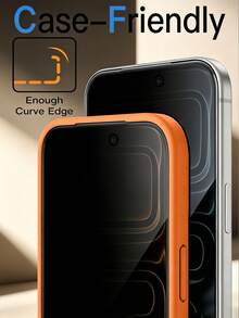 2Pcs Privacy Anti‑Spy Tempered Glass Screen Protector,One‑Pull Quick‑Apply Dust‑Free Installation Kit,Full Coverage Anti‑Fingerprint Anti‑Peep Shatterproof Screen Guard Compatible With IPhone 18 Pro Max 17 And More Models - Black - View 9