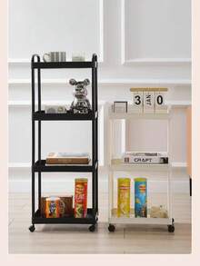 Multifunctional Rolling Storage Cart - Versatile Storage Solution For Kitchen, Living Room And Bedroom - Can Store Stationery, Snacks, Small Items And More - Durable Plastic Construction, Multi-Purpose Trolley, Vertical Storage Rack - Multicolor - View 6