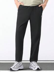 CAMEL CROWN Men's Quick-Dry Pants, Summer Moisture-Wicking Outdoor Sports Pants, Loose Straight-Leg Casual Long Pants - Phantom Black - View 6