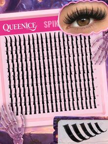 Spiky Fairy Lash Clusters, DIY Individual Cluster Lashes, Wispy Spiky Segmented False Eyelashes, At Home Self Lash Extensions, Thin Band Reusable Eyelash Clusters, Mixed Length 11-19mm, Dramatic Spiky Lashes For Halloween Cosplay & Daily Eye Makeup - D - View 9