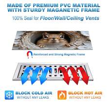4pcs Animal Cave Pattern Enhanced Magnetic Flux Vent Covers, 8"X15.5" Trimmable And Fully Sealed, Suitable For Floor, Air Conditioner And Ceiling Vents, Applicable To RV And Home HVAC Vents, Noise Reduction Function, Adhesive Vent - Multicolor - View 4