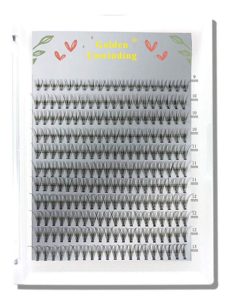 220pcs Luxury Faux Mink False Eyelashes 20D Dense Style, Designed For Makeup Beginners, Easy To Apply And Wear, Natural And Fluffy, Suitable For Daily Basic Makeup - B - View 1