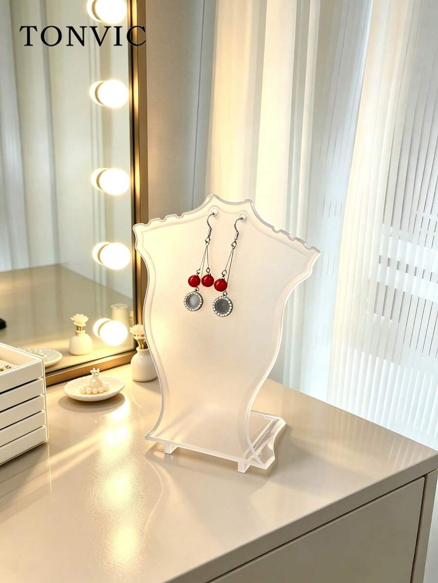 TONVIC Transparent Small Plastic Necklace Display Stand 1PC/10Pcs - Clear - View 1