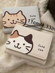 Cartoon Lucky Cat Short Wallet, Women's Purse, Niche Creative 3-In-1 Card Holder Wallet, Gentle Lady Card Holder - Multicolor - View 5