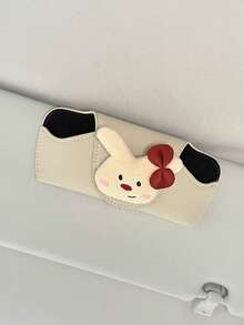 Car-Mounted Glasses Clip Featuring Cute Animals, Multi-Functional Visor Organizer For Sunshade, Tickets And Name Card,Car Interior Sun Visor Accessories - Multicolor - View 4