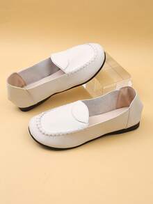 College Home Daily Commute Flat Shoes - Beige - View 2