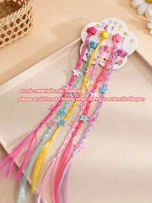 6/12/18/24pcs Random Style Acrylic Cute Sweet Hair Clips, Colorful Mixed Hair Accessories, Butterfly, Flower, Star Sweet Cool Braided Hair Claw, Girls Street Performance Headwear, Daily Wear, Holiday Wear Or As A Beautiful Gift - Multicolor - View 11