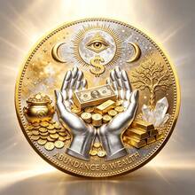 1pc Exquisite Wealth Abundance Commemorative Coin, All-Seeing Eye Collection Coin, Lucky Charm For Attracting Wealth And Fortune, Representing Omniscient Protection, Breaking Obstacles, Dispelling Negative Energy, Preserving Personal Wealth, Preventing Financial Loss, Stabilizing Personal Treasury, Guarding All Acquired Wealth - Multicolor - View 4
