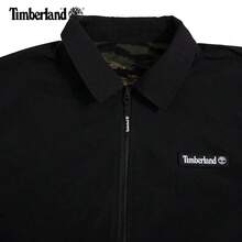 Timberland New Men's Windproof Jacket, Outdoor Sports Casual Stand Collar Loose Reversible Jacket - Black/Green - View 7