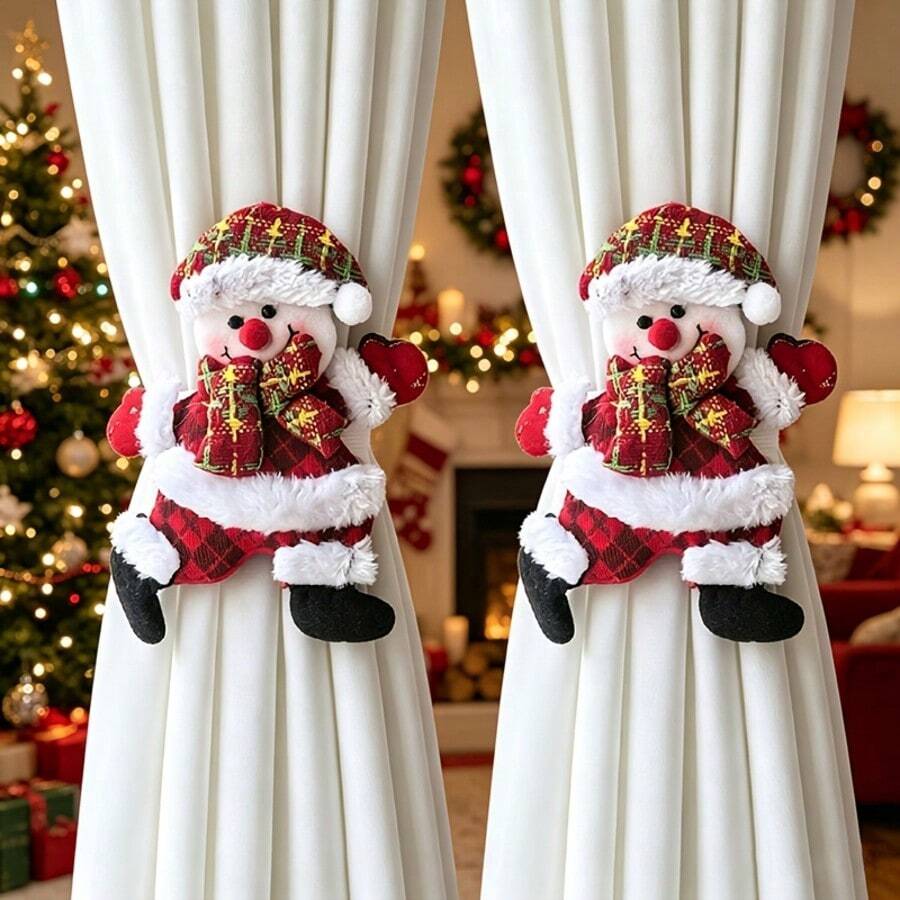 Dancing Christmas Series Villain Curtain Decor, Party Scene Decoration Props, Cartoon Character Curtain Clips And Curtain Straps - Multicolor - View 1