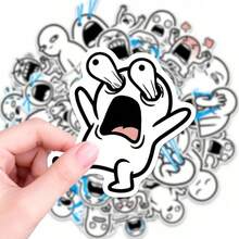 somoving 50 miếng dán sticker biểu tượng cảm xúc nhân vật đơn giản, chống nước và có thể tháo rời, họa tiết độc đáo, phù hợp cho laptop, bình nước, điện thoại di động, ví, sổ dán ảnh, cản xe, ván trượt, xe máy, vali, v.v. - Nhiều màu - Xem 9