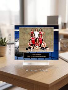 1pc Custom Photo And Text Sports Sponsor Plaque, Gift, Team Awards,Competition Championship Prize Keepsake Gift - Multicolor - View 7