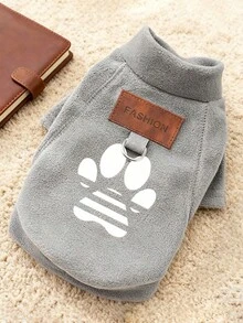 Comfortable And Cute Pet Clothing With Footprint Patterns, Plush Base Sweater That Can Be Pulled When Going Out. Hoodies Suitable For Daily Walking Of Cats And Dogs, With Multiple Colors To Choose From - Multicolor - View 31