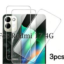 3 buah Pelindung Layar Kaca Tempered untuk Redmi Note 15 Pro + Note 15 4G/5G/Note 15 Pro 5G/4G/Note 17 5G/Note 17 Pro/ 17 4G/5G, Layar Melengkung, Kompatibel dengan Pembuka Kunci Sidik Jari - Clear - View 11