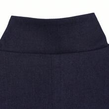 TF.MLN 女款春秋西裝外套，新款長袖立領通勤套裝，時尚休閒風格女式夾克，適合日常穿著 - 藏青色 - 查看 9