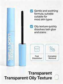 LUCK LTGIRL 5ml-Eyelash Glue Remover Lash Remover,Transparent Lash Glue Remover,Travel-Friendly Size For Quick & Easy False Lash Removal, Perfect For All Occasions. - Clear - View 5