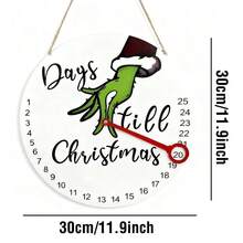The Grinch 1pc 3D Christmas Countdown Calendar, Wooden Wall Decor Christmas Countdown Sign, Fun Holiday Decoration, Unique Gift Idea - Countdown Calendar - View 11