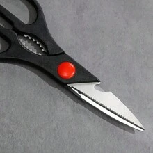1 buah Gunting Dapur Multifungsi, Gunting Profesional dari Baja Tahan Karat, Cocok untuk Memotong Sayuran, Membuka Botol, dll., Sangat Tajam, Cocok untuk Rumah, Kantor, dan Penggemar DIY - Gunting Dapur Rumah Tangga Multifungsi - View 3