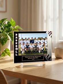 1pc Custom Photo And Text Sports Sponsor Plaque, Gift, Team Awards,Competition Championship Prize Keepsake Gift - Multicolor - View 11