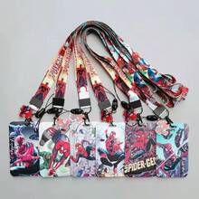 Disney 1 dây đeo thẻ Spider-Man màu xanh và hồng rực rỡ với nhân vật hoạt hình, chất liệu PVC, phù hợp cho thẻ ID và thẻ nhân viên, bao đựng thẻ ID, thiết kế vui nhộn, bền bỉ, phụ kiện Spider-Man cho fan Marvel - Nhiều màu - Xem 5