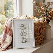 1pc Frameless Neutral Fall Modern Pumpkin Thanksgiving Cozy Wall Art Canvas Poster For Living Room Bedroom Dorm Gift - Frameless - View 1