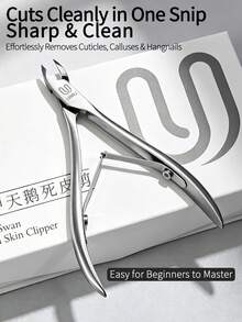Dead Skin Cutter, Cuticle Remover, Nail Clippers, Stainless Steel Manicure & Pedicure Care Tool Set,Nail Supplies,Nail Tools,Nail Art Tools,Nails,Nail Tools For Press On Nails,Manicure Pedicure Tools - Silver - View 3