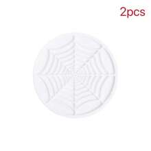 4 Packs Spider Web Car Coasters, Halloween Fun Non-Slip Silicone Decorative Coasters, Unisex Gothic Car Cup Holder Accessories - A - View 9