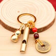2pcs Whistle Keychain, Survival Whistle, Outdoor Camping Training Whistle, Keychain Pendant Whistle - A - View 3