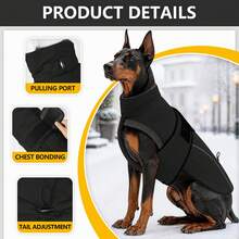 Waterproof Dog Coat For Winter, Quilted Warm Dog Jacket With Reflective Strips, Adjustable Pet Clothes For Small Medium Large Dogs, Outdoor Walking Apparel - Multicolor - View 5