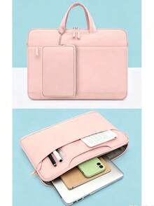 Premium Faux Leather Laptop Sleeve - Durable, Full-Open Design, Fits 13-14 Inch Devices - Ideal For Daily Office Use, Stylish And Fashionable, Essential For Back To School Laptop Bag School Supplies - 13-14Inches - View 24