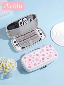 Ayotu Compatible With Switch/Switch OLED/Switch Lite Sakura & Petal Pattern Game Console Shell And Accessories, Package Includes Protective Case, Storage Bag, Dock Shell, Controller Protective Sleeve And Other Multiple Style Accessories To Choose From, Autumn Romance, Back To School Gift/Birthday Gift/Anniversary Gift. - View 4